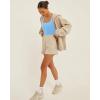 imageOQQ Womens 3 Piece Tank Tops Ribbed Seamless Workout Exercise Shirts 2025 Summer Basic CamisBlack Candyblue Beige