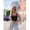 imageOQQ Womens 3 Piece Tank Tops Ribbed Seamless Workout Exercise Shirts 2025 Summer Basic CamisBlack Coffee Beige