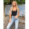 imageOQQ Womens 3 Piece Tank Tops Ribbed Seamless Workout Exercise Shirts 2025 Summer Basic CamisBlack Coffee Lavender