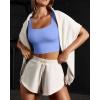 imageOQQ Womens 3 Piece Tank Tops Ribbed Seamless Workout Exercise Shirts 2025 Summer Basic CamisBlack Skyblue Beige
