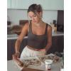 imageOQQ Womens 3 Piece Tank Tops Ribbed Seamless Workout Exercise Shirts 2025 Summer Basic CamisBlack Tea Leaf Beige