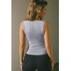 imageOQQ Womens Sleeveless Crew Neck Tank Top Casual Basic Cotton Fitted Stretch Clothes Outfits 2025Grey
