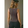 imageOQQ Womens Sleeveless Crew Neck Tank Top Casual Basic Cotton Fitted Stretch Clothes Outfits 2025Tea Leaf