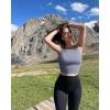 imageOQQ Womens 2 Piece Tank Tops Crew Neck Sleeveless Basic Stretch Casusal Yoga Crop CamisBlack blues