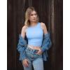 imageOQQ Womens 2 Piece Tank Tops Crew Neck Sleeveless Basic Stretch Casusal Yoga Crop CamisBlack candyblue
