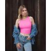 imageOQQ Womens 2 Piece Tank Tops Crew Neck Sleeveless Basic Stretch Casusal Yoga Crop CamisBlack rose