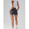 imageOQQ Shorts for Womens High Waist Tummy Control Yoga Fitness Athletic Workout Running Shorts Darkgrey