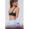 imageOQQ Womens Everyday Bra No Underwire Comfort Push Up Bras V Neck Soft Wireless Full Coverage BraBlack