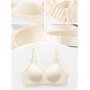 imageOQQ Womens Everyday Bra No Underwire Comfort Push Up Bras V Neck Soft Wireless Full Coverage BraWhite