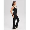 imageOQQ Womens Jumpsuits V Neck Basic Sleeveless Stretch ClassicFit Sexy Long Pants Rompers 2025Black
