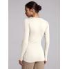 imageOQQ Womens Maternity Shirts Crew Neck Maternity Top Long Sleeve Casual Tee Side Ruched Pregnancy ClothesBeige