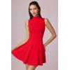 imageOQQ Womens Mini Dress Sleeveless Mock Neck Club Party Aline DressesRed
