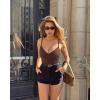 imageOQQ Womens Shapewear Bodysuit Tummy Control Body Shaper Seamless Body SuitChoco