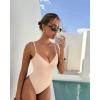 imageOQQ Womens Shapewear Bodysuit Tummy Control Body Shaper Seamless Body SuitNude