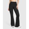 imageOQQ Yoga Pants Women High Waist Butt Lifting Casual Soft Leg Flared Bottoms with PocketsBlack