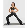 imageOQQ Yoga Pants Women High Waist Casual Soft Crossover Straight LegBlack