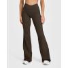 imageOQQ Yoga Pants Women High Waist Casual Soft Crossover Straight LegDarkbrown
