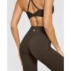 imageOQQ Yoga Pants Women High Waist Casual Soft Crossover Straight LegDarkbrown
