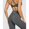 imageOQQ Yoga Pants Women High Waist Casual Soft Crossover Straight LegDarkgrey