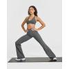 imageOQQ Yoga Pants Women High Waist Casual Soft Crossover Straight LegDarkgrey