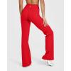 imageOQQ Yoga Pants Women High Waist Casual Soft Crossover Straight LegRed