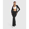 imageOQQ Yoga Pants Women High Waist Leggings Casual Soft Flared BottomsBlack