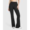 imageOQQ Yoga Pants Women High Waist Leggings Casual Soft Flared BottomsBlack