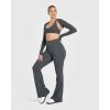imageOQQ Yoga Pants Women High Waist Leggings Casual Soft Flared BottomsGraphite Grey