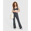 imageOQQ Yoga Pants Women High Waist Leggings Casual Soft Flared BottomsGraphite Grey