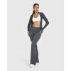 imageOQQ Yoga Pants Women High Waist Leggings Casual Soft Flared BottomsGraphite Grey