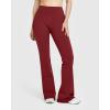 imageOQQ Yoga Pants Women High Waist Leggings Casual Soft Flared BottomsRed Merlot