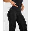 imageOQQ Yoga Pants Women High Waist Stretch Casual Soft Straight Leg BottomsBlack