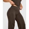 imageOQQ Yoga Pants Women High Waist Stretch Casual Soft Straight Leg BottomsDarkbrown