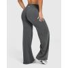 imageOQQ Yoga Pants Women High Waist Stretch Casual Soft Straight Leg BottomsDarkgrey