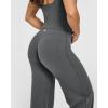 imageOQQ Yoga Pants Women High Waist Stretch Casual Soft Straight Leg BottomsDarkgrey