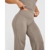 imageOQQ Yoga Pants Women High Waist Stretch Casual Soft Straight Leg BottomsTaupe