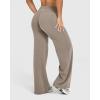 imageOQQ Yoga Pants Women High Waist Stretch Casual Soft Straight Leg BottomsTaupe