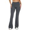 imageOQQ Yoga Pants Women High Waist Leggings Casual Soft Flared BottomsGraphite Grey