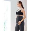imageOQQ Womens Maternity Pants Casual Bell Bottoms Flare Leg Cozy Pant Pregnancy Lounge TrousersDarkgrey