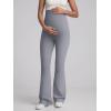 imageOQQ Womens Maternity Pants Casual Bell Bottoms Flare Leg Cozy Pant Pregnancy Lounge TrousersGrey