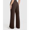 imageOQQ Womens Sweatpants 2025 Baggy Wide Straight Leg Pants with PocketsBrown