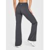 imageOQQ Yoga Pants Women High Waist Crossover Stretch Casual Soft Straight Leg Bottoms with PocketsDarkgrey