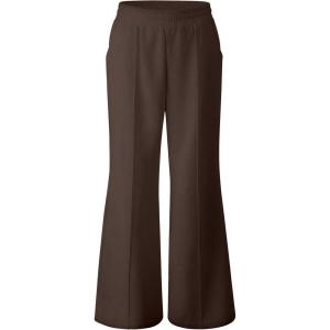 imageOQQ Womens Sweatpants 2025 Baggy Wide Straight Leg Pants with PocketsBrown
