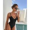 imageOQQ Womens Shapewear Bodysuit Tummy Control Body Shaper Seamless Body Suit