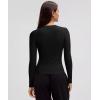 imageOQQ Women Crop Tops Yoga Shirts Seamless Long Sleeve Top Fashion Basic TeeBlack
