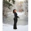 imageOQQ Women Yoga Jumpsuits Ribbed Exercise Long Sleeve Tops Bell Bottoms Flare JumpsuitsBlack