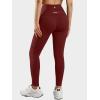 imageOQQ Women Yoga Leggings High Waisted Tummy Control Butt Lifting Gym Workout No Front Seam LeggingsAngola Red