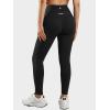 imageOQQ Women Yoga Leggings High Waisted Tummy Control Butt Lifting Gym Workout No Front Seam LeggingsBlack