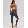 imageOQQ Women Yoga Leggings High Waisted Tummy Control Butt Lifting Gym Workout No Front Seam LeggingsDarkgrey