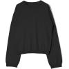 imageOQQ Womens Cable Knit Crewneck Sweaters Long Sleeve Cashmere Casual Pullover CardigansBlack
